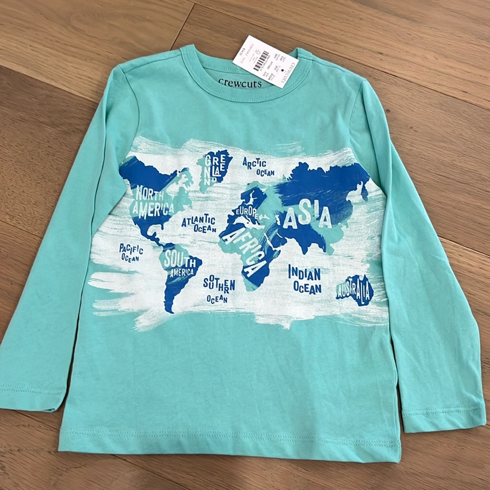 BNWT Crewcuts Long Sleeve Shirt Size XXS 2-3
